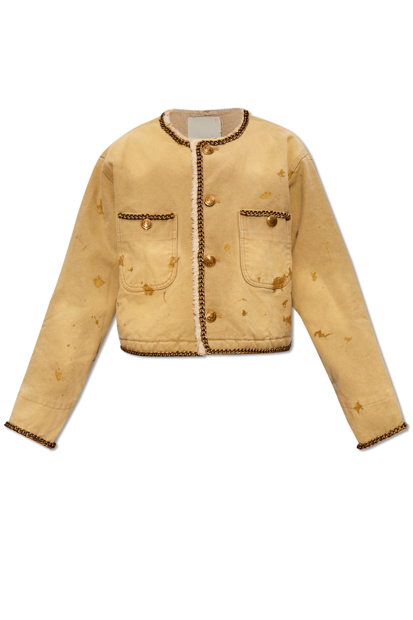 Beige Cropped jacket R13 Vitkac GB